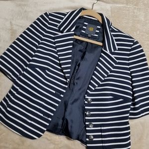 OBR Navy and White Striped Blazer